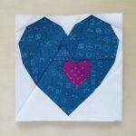 Heart Attack Mini Heart quilt block