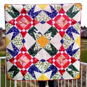 My daughter's Space Gem quilt by Diane, @fromblankpages